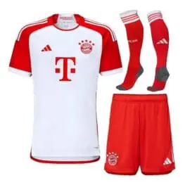 a red and white football uniform