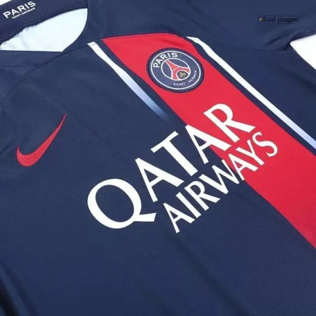 a blue and red sports jersey