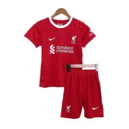 a red shirt and shorts
