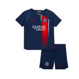 a blue and red sports uniform