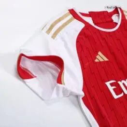 a red and white sports jersey