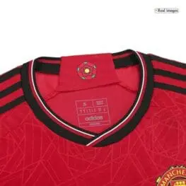 a red and black sports jersey