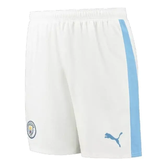 a white shorts with a blue stripe