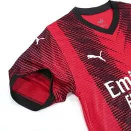 a red and black sports jersey