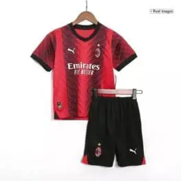 a red and black sports uniform