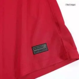 a close up of a red shorts