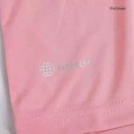 a close up of a pink shirt