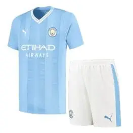 a blue and white sports uniform