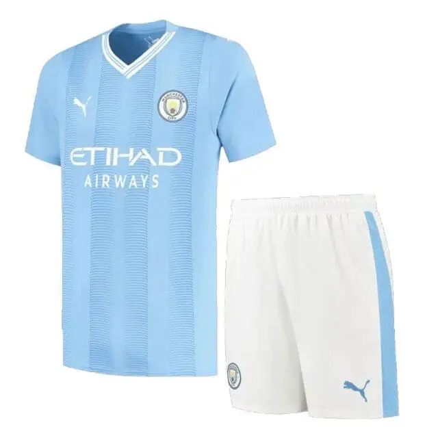 a blue and white sports uniform