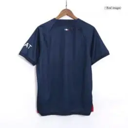 a blue shirt on a swinger