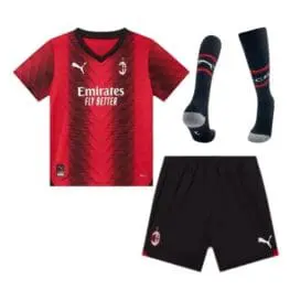 a red and black football uniform