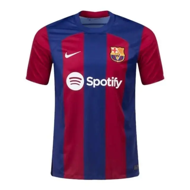 a red and blue sports jersey