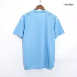 a blue shirt on a swinger