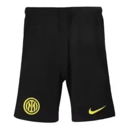 a black shorts with yellow logo