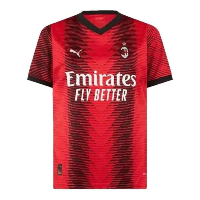 a red and black sports jersey