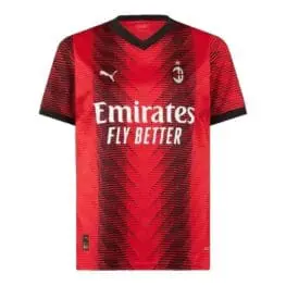a red and black sports jersey