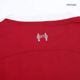 a red shirt with white text