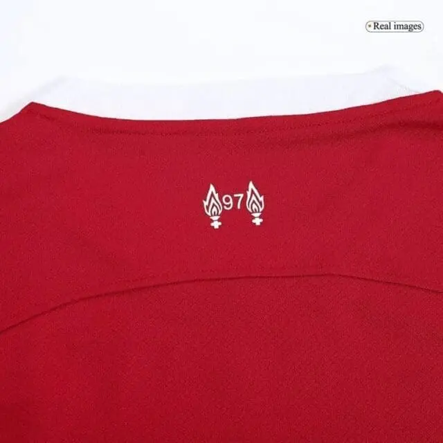 a red shirt with white text
