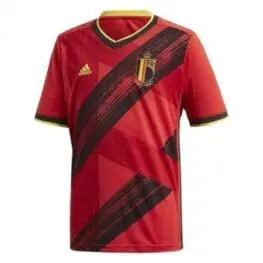 a red and black football jersey