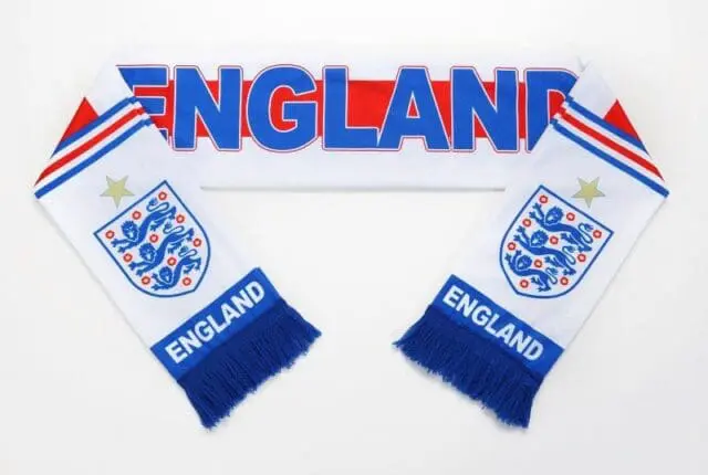 a scarf with a logo on it
