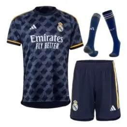 a blue football uniform with socks and socks