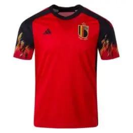 a red and black sports jersey