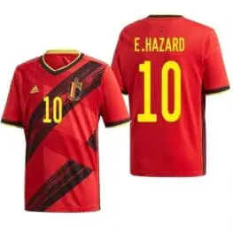 a red and black football jersey