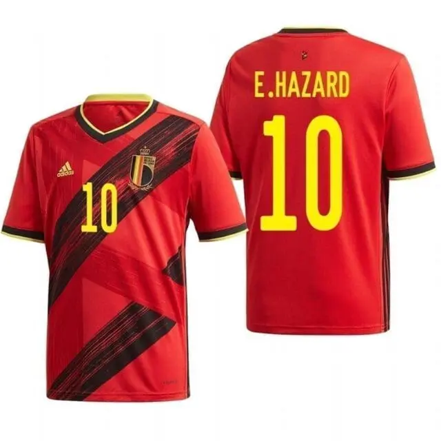 a red and black football jersey