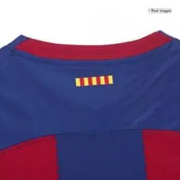 a blue and red shirt with a red stripe