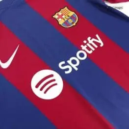 a red and blue sports jersey