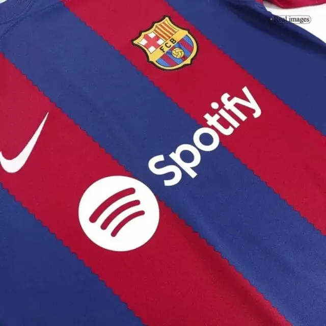 a red and blue sports jersey