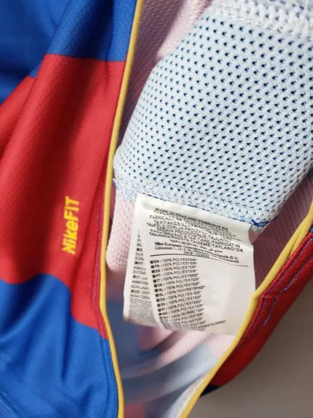 a close up of a clothing label