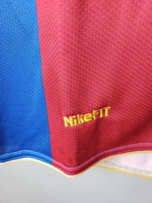 a close up of a red and blue fabric