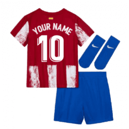 Детская футбольная форма Атлетико Мадрид с именем номером и гетрами