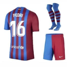 Футбольная форма Педри 16 Барселона 2021-2022 с гетрами