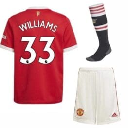 Футбольная форма Уильямс 33 Манчестер Юнайтед 2021-2022 с гетрами