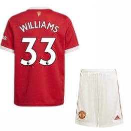 33 Футбольная форма Уильямс 33 Манчестер Юнайтед 2021-2022