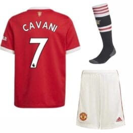 Футбольная форма Кавани 7 Манчестер Юнайтед 2021-2022 с гетрами