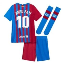 Детская форма Ансу Фати Барселона 2021-2022 с гетрами