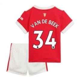 Детская форма Ван де Бек Манчестер Юнайтед 2021-2022