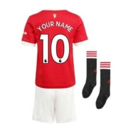Детская футбольная форма Манчестер Юнайтед с именем номером и гетрами