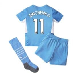 Детская форма Зинченко Манчестер Сити 2021-2022 с гетрами