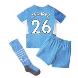 Детская форма Махрез Манчестер Сити 2021-2022 с гетрами