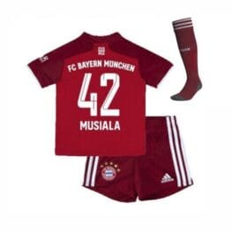 Детская форма Мусиала Бавария Мюнхен 2021-2022 с гетрами