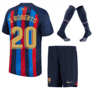 Детская футбольная форма Роберто Барселона 2023 года с гетрами