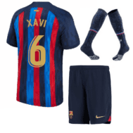 Детская футбольная форма Хави Барселона 2023 года с гетрами