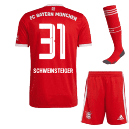 Футбольная форма Швайнштайгер Бавария Мюнхен 2023 года с гетрами