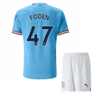 Детская футбольная форма Фоден Манчестер Сити 2023 года
