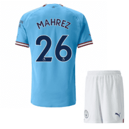 Детская футбольная форма Махрез Манчестер Сити 2023 года