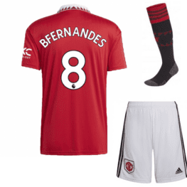 Детская футбольная форма Фернандеш Манчестер Юнайтед 2023 с гетрами
